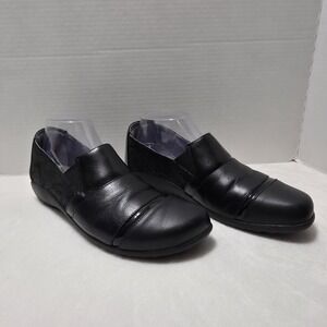 Naot Shoes Size 10 Womens 41 Miro Slip On Loafer Flats Black Leather Paisley